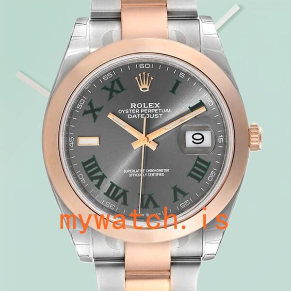 Rolex Datejust 41mm Mens m126301-0015 Oyster Bracelet Wimbledon Dial: Authentic vs. Replica