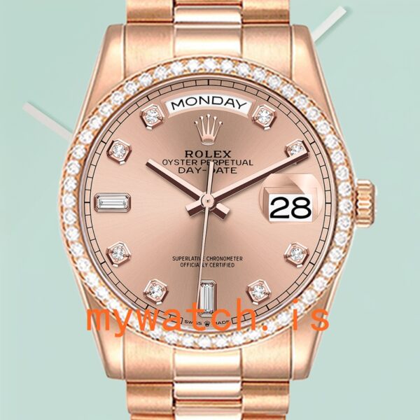 Rolex Day-Date 36mm Mens m128345rbr-0009 President Bracelet: Authentic vs. Replica