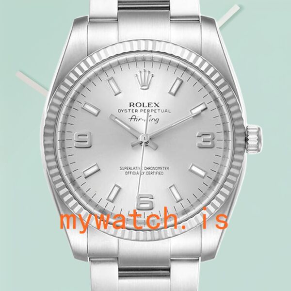 Rolex Air-King Men’s 36mm 114234SSO Oyster Bracelet: Genuine vs. Replica